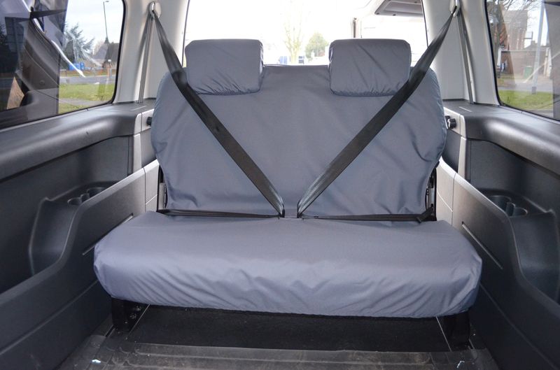 Volkswagen Caddy 2004 on Easy Fit Tailored Van Seat Covers Caddy Life 3rd Row Double Grey
