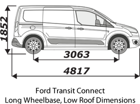 Ford Transit Connect 2014 On L2 H1 Twin Door Van Roof Racks